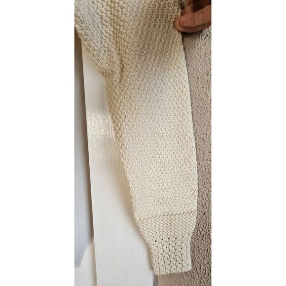 Absolutely stitch fix laced shoulder sweater women tan‎  Sz L - Picture 4 of 8